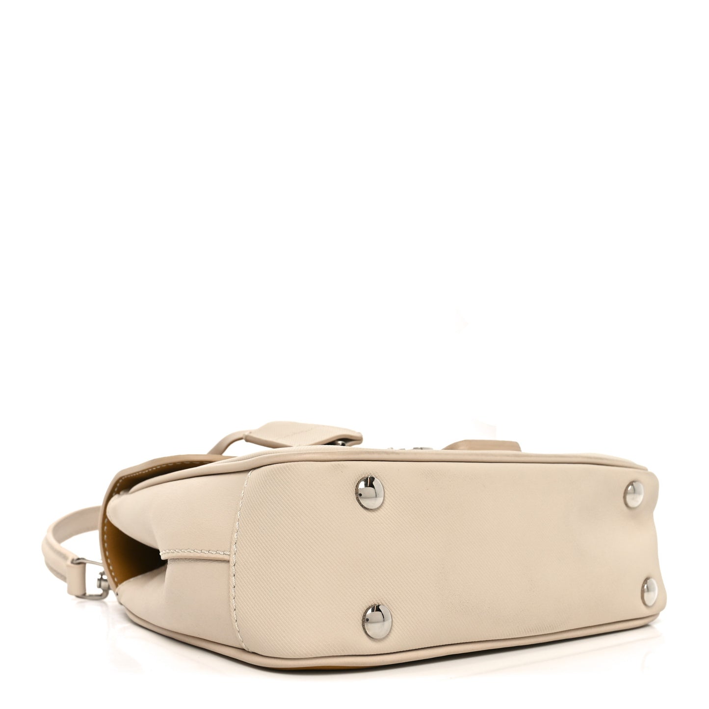 Trench Calfskin Small DK88 Top Handle Bag Limestome Ochre Yellow