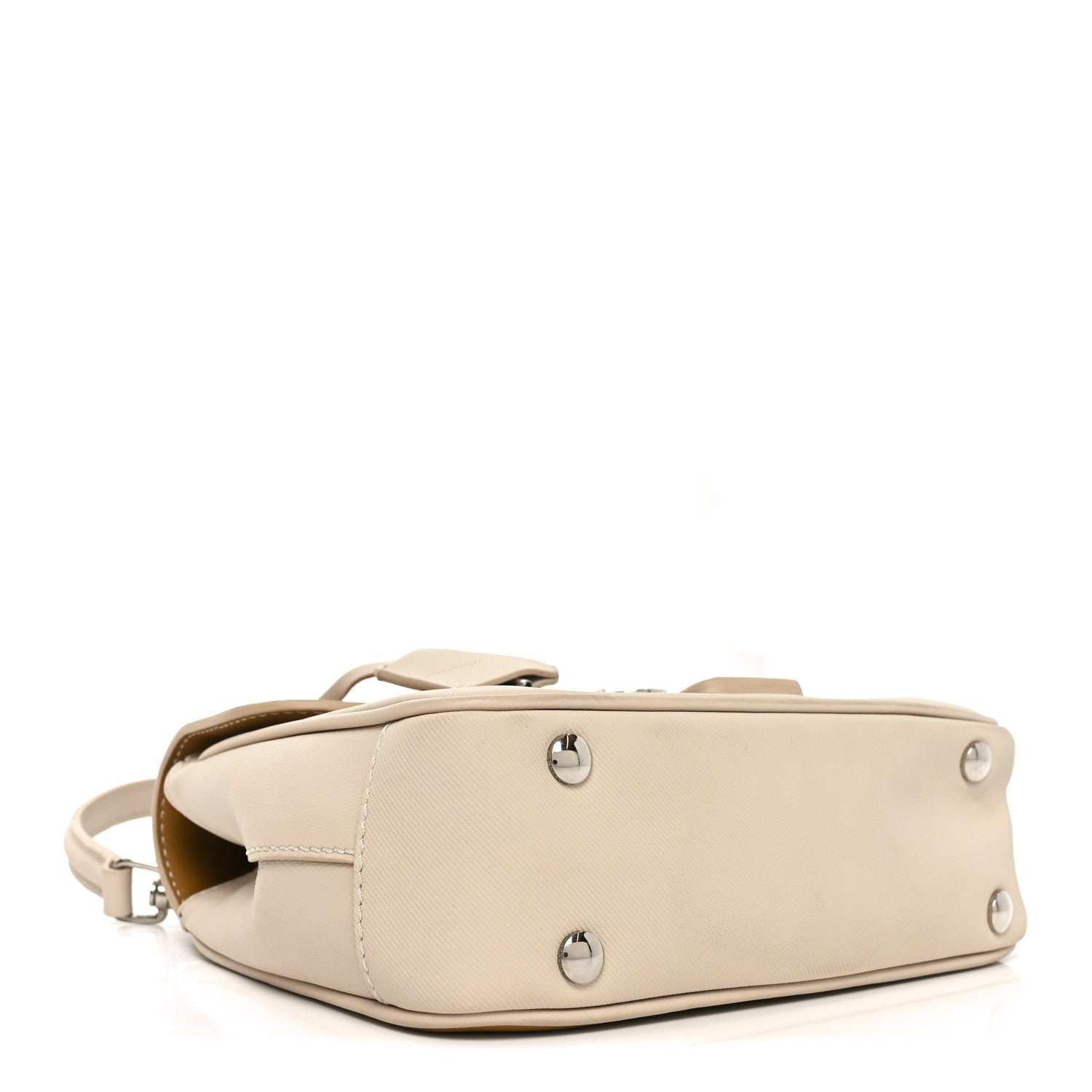 Burberry Trench Calfskin Small DK88 Top Handle Bag Limestome Ochre Yellow 4 of 10