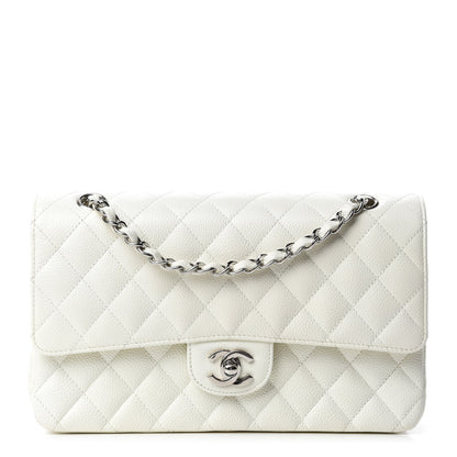 Chanel Caviar Quilted Medium Double Flap White 1 of 17