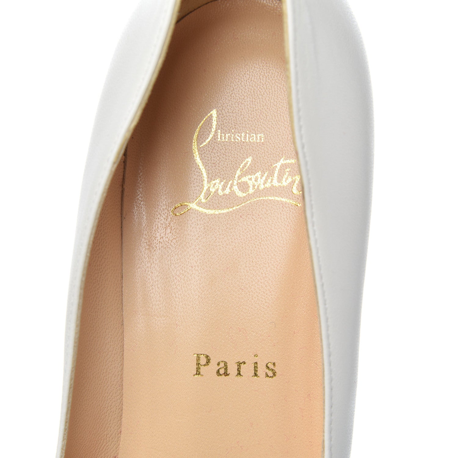 Christian Louboutin Nappa Patent Studded Predupump 85 Pumps 39.5 White 7 of 19