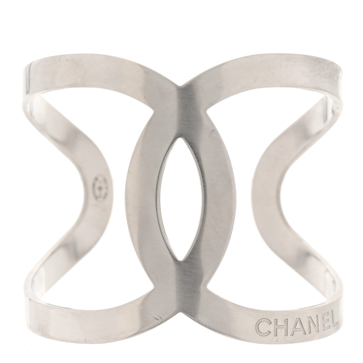 Chanel Metal CC Cuff Silver 1 of 5