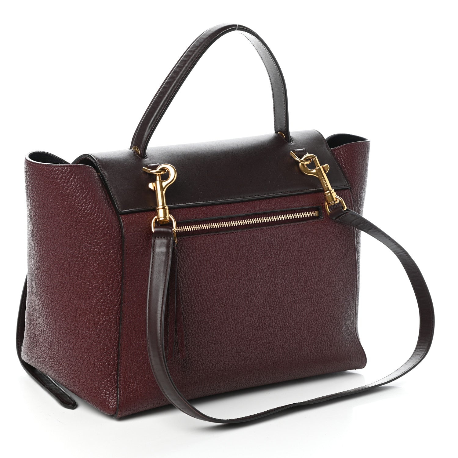 Celine Goatskin Smooth Calfskin Mini Belt Bag Burgundy 3 of 9