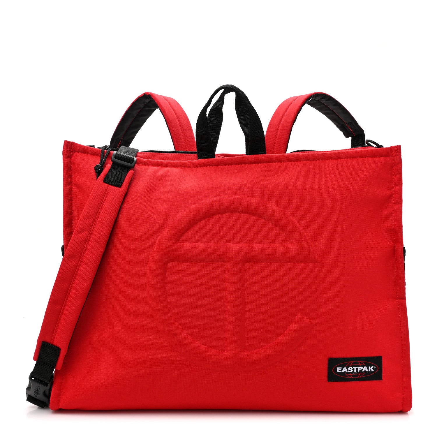 Telfar x EASTPAK Tactical Nylon Large Shopper Red 1 of 10