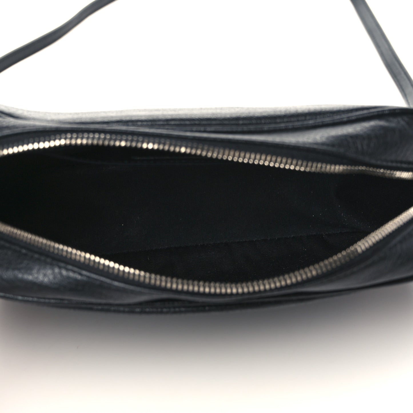 Lambskin Monogram Embossed Small Lou Camera Bag Black