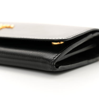 Prada Vitello Move Metal Oro Chain Wallet Black 9 of 10
