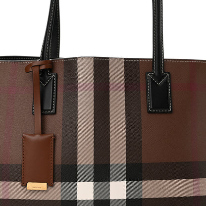 Burberry E-Canvas Check Medium Soft TB Tote Dark Birch Brown 6 of 8