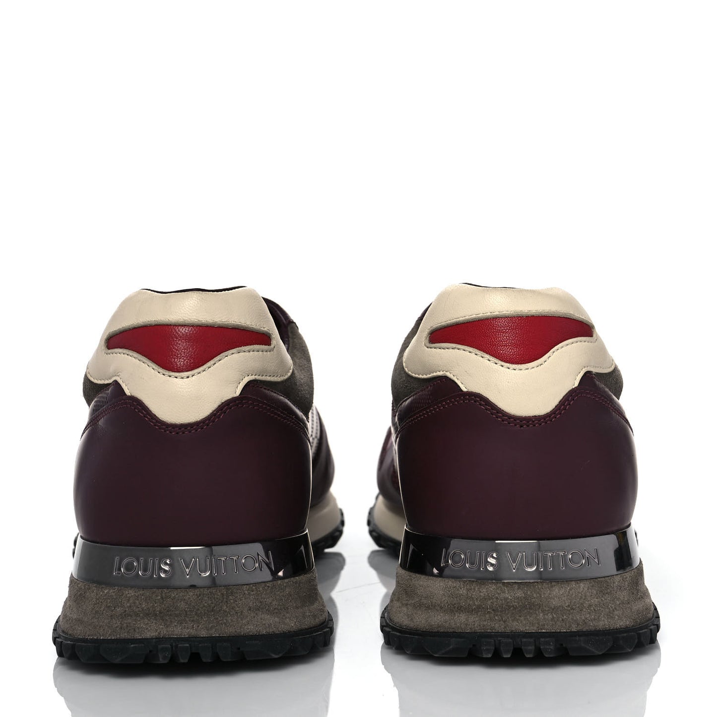 Calfskin Suede Run Away Sneakers 10.5 Bordeaux