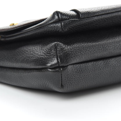 MCM Grained Calfskin Studded Shoulder Bag Black 10 of 13