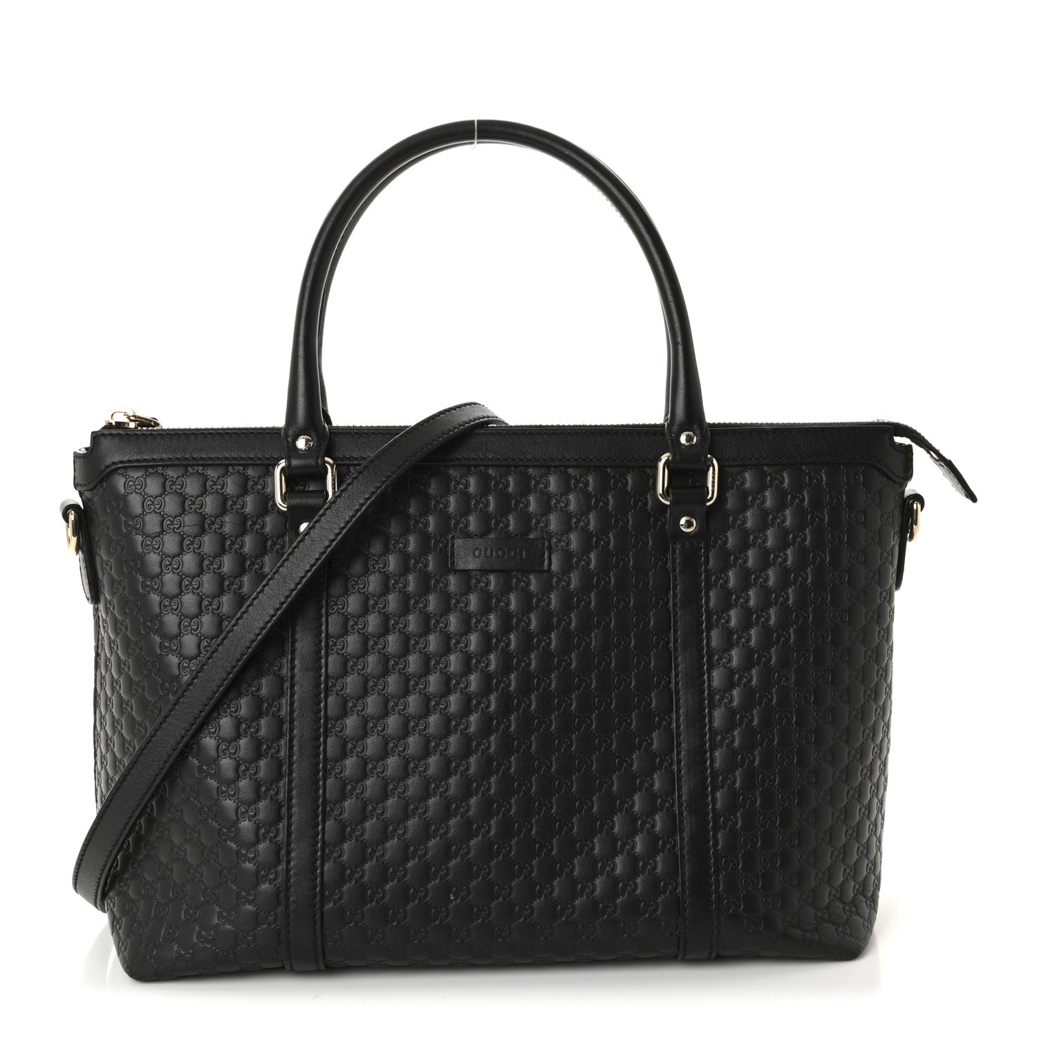 Gucci Soft Microguccissima Small Zippered Satchel Black 1 of 10