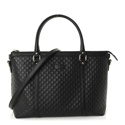 Gucci Soft Microguccissima Small Zippered Satchel Black 1 of 10