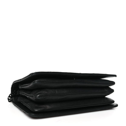 Saint Laurent Lambskin Diamond Quilted Monogram Angie Chain Bag Black 4 of 12