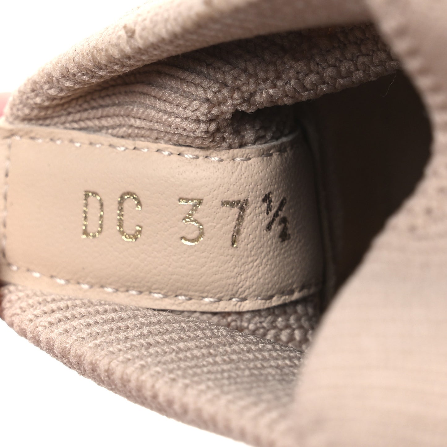 Technical Knit Womens Walk'n Dior High Top Sneakers 37.5 Nude
