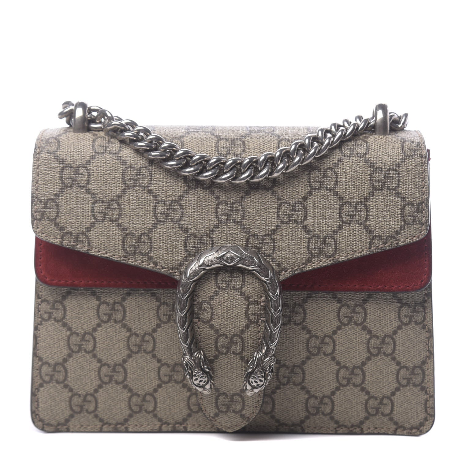 Gucci GG Supreme Monogram Mini Dionysus Shoulder Bag Hibiscus Red 1 of 13