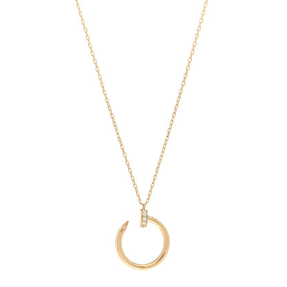 Cartier 18K Yellow Gold Diamond Juste Un Clou Pendant Necklace 1 of 4