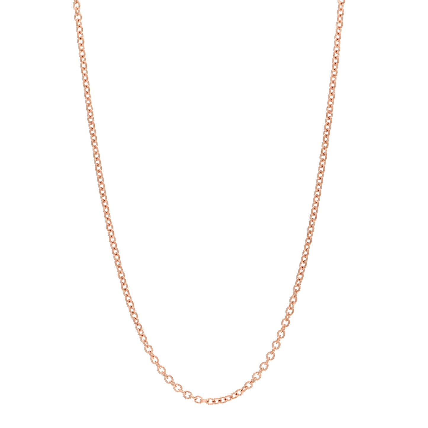 18K Rose Gold Chain Necklace 16.5"
