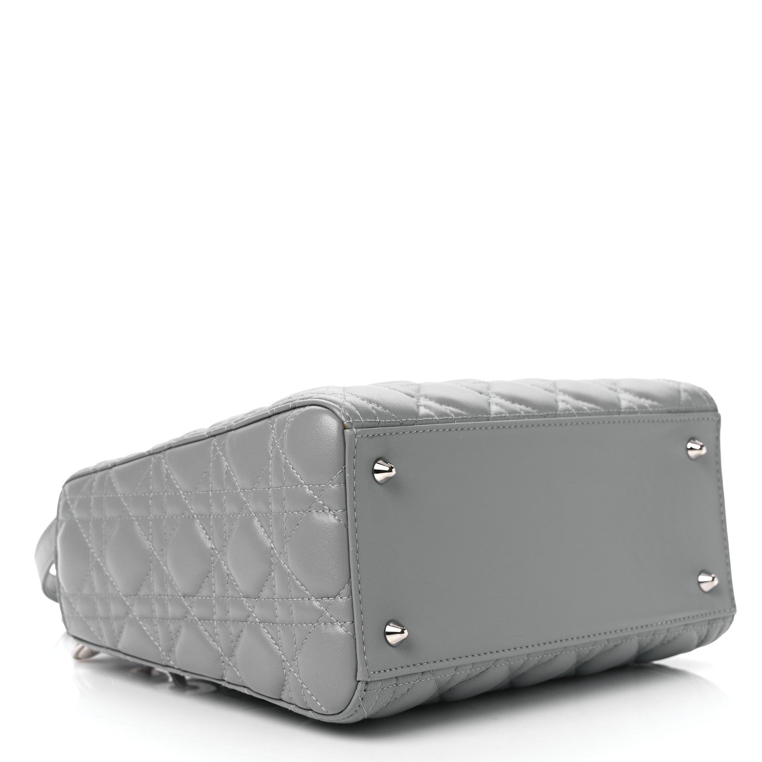 Christian Dior Lambskin Cannage Medium Lady Dior Grey 4 of 10