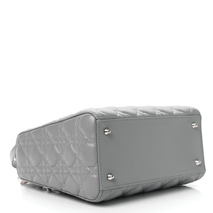 Christian Dior Lambskin Cannage Medium Lady Dior Grey 4 of 10