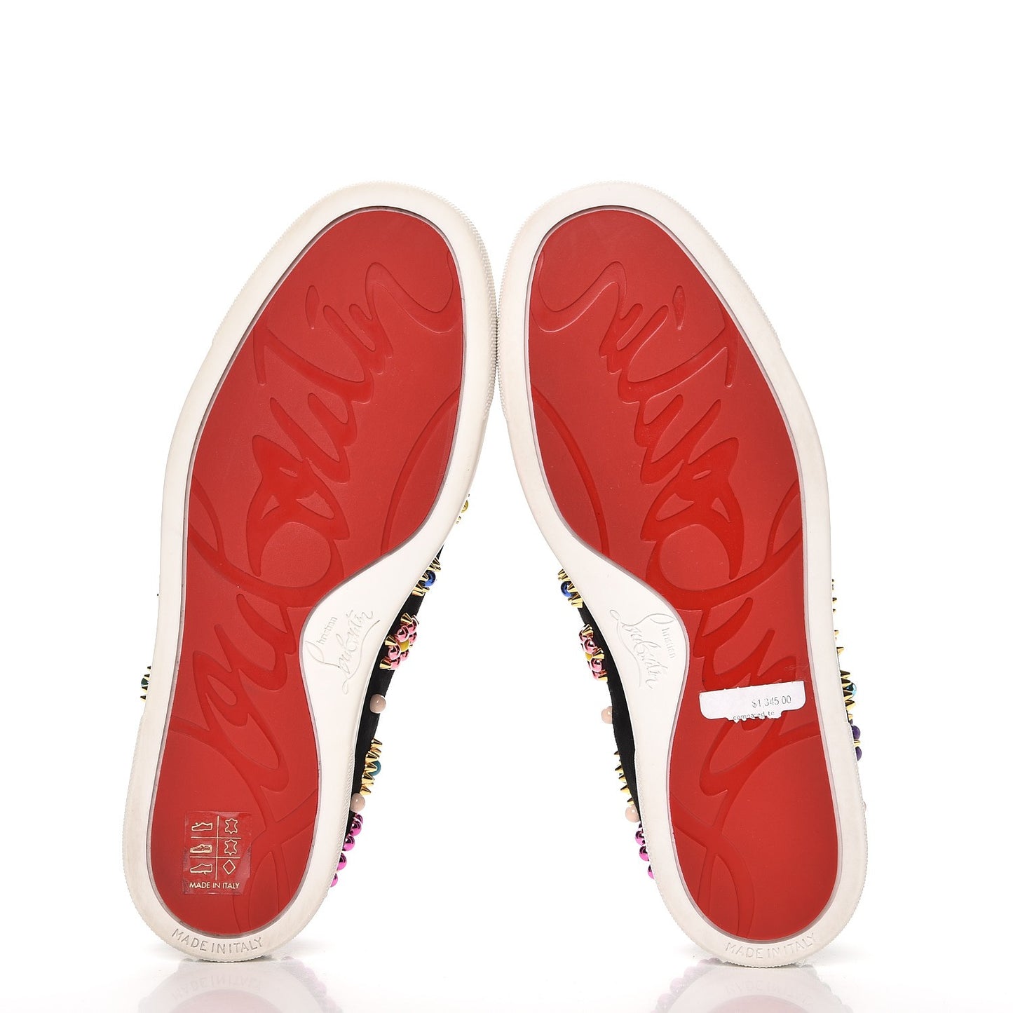 Velvet Beaded Candy Boat Flats 35 Black