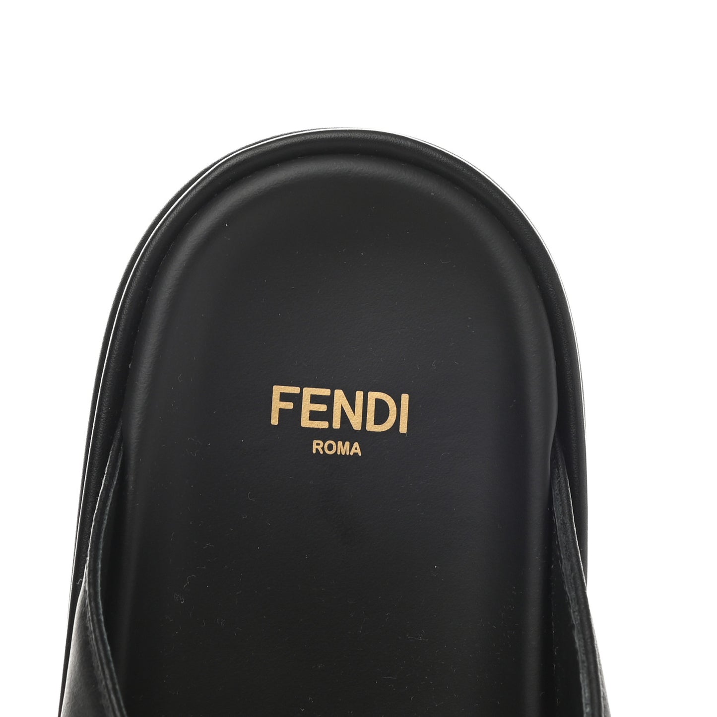 Vitello Womens Fendigraphy Slide Sandals 36.5 Black