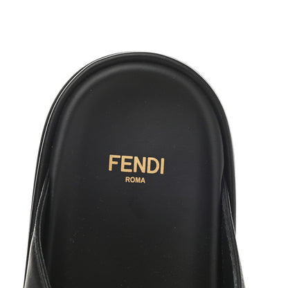 Fendi Vitello Womens Fendigraphy Slide Sandals 36.5 Black 7 of 9