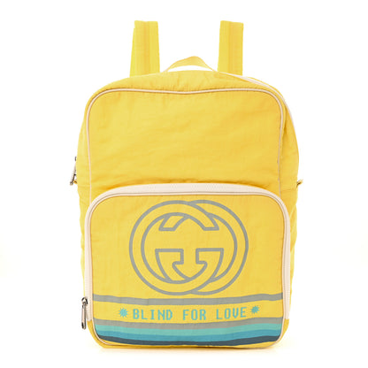 Gucci Nylon Twill Blind For Love Interlocking G Backpack Pastel Yellow Multicolor 1 of 10