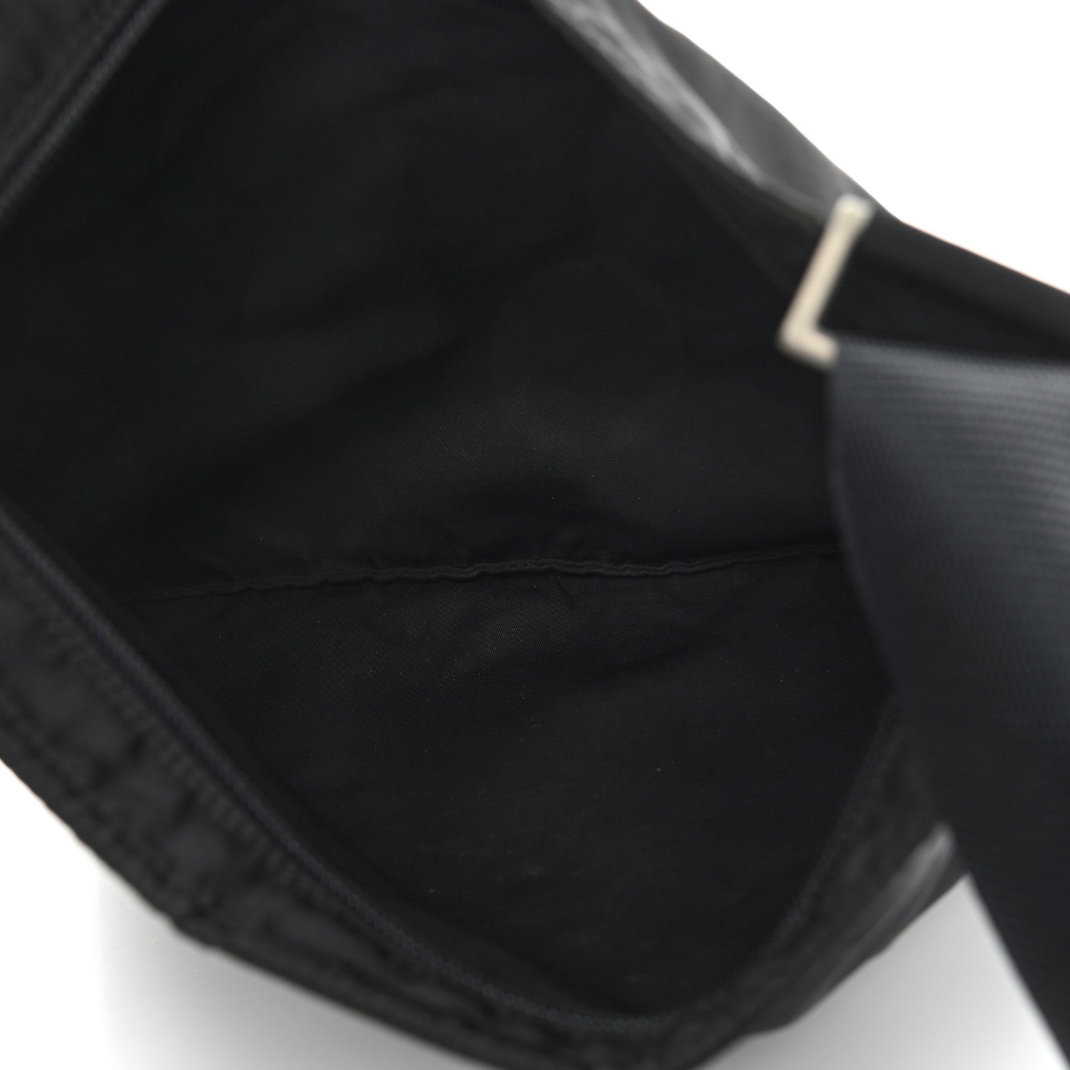 Prada Nylon Vela Flat Messenger Bag Black 5 of 11