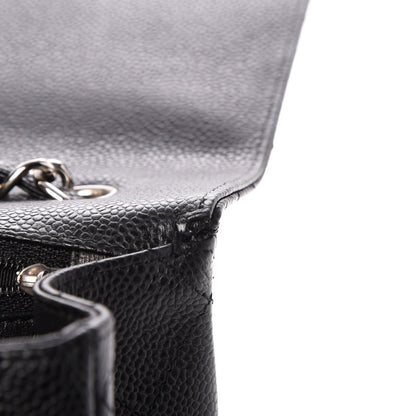 Chanel Caviar Quilted Jumbo Single Flap Black 7 of 8