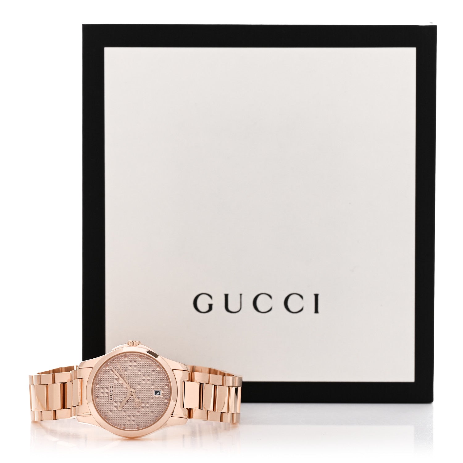 Gucci Stainless Steel 27mm G-Timeless Diamante Quartz Watch Rose 5 of 5