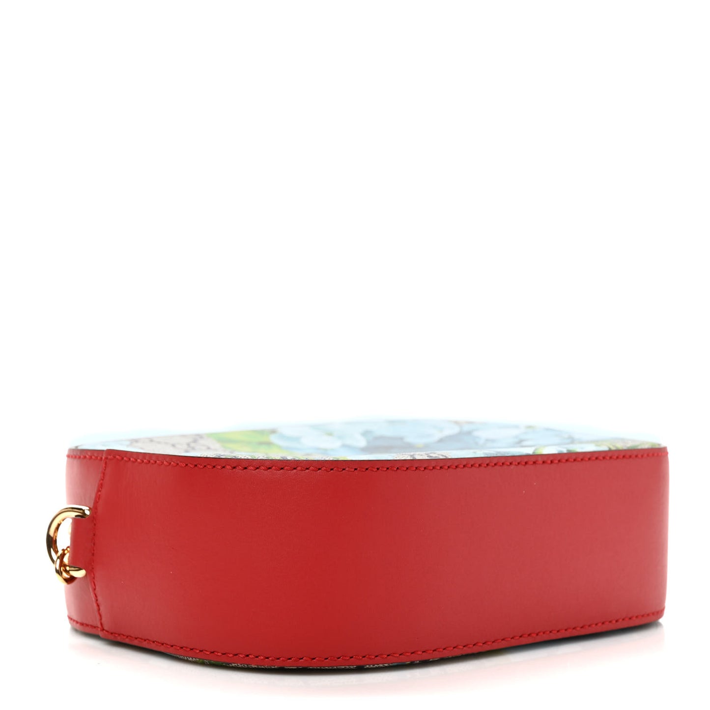 GG Supreme Monogram Blooms Mini Chain Shoulder Bag Beige Blue Navy Hibiscus Red