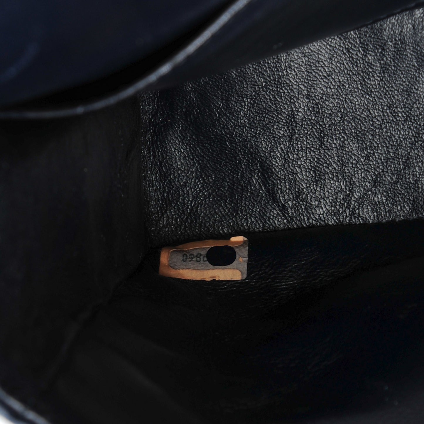 Lambskin Quilted Medium Double Flap Navy