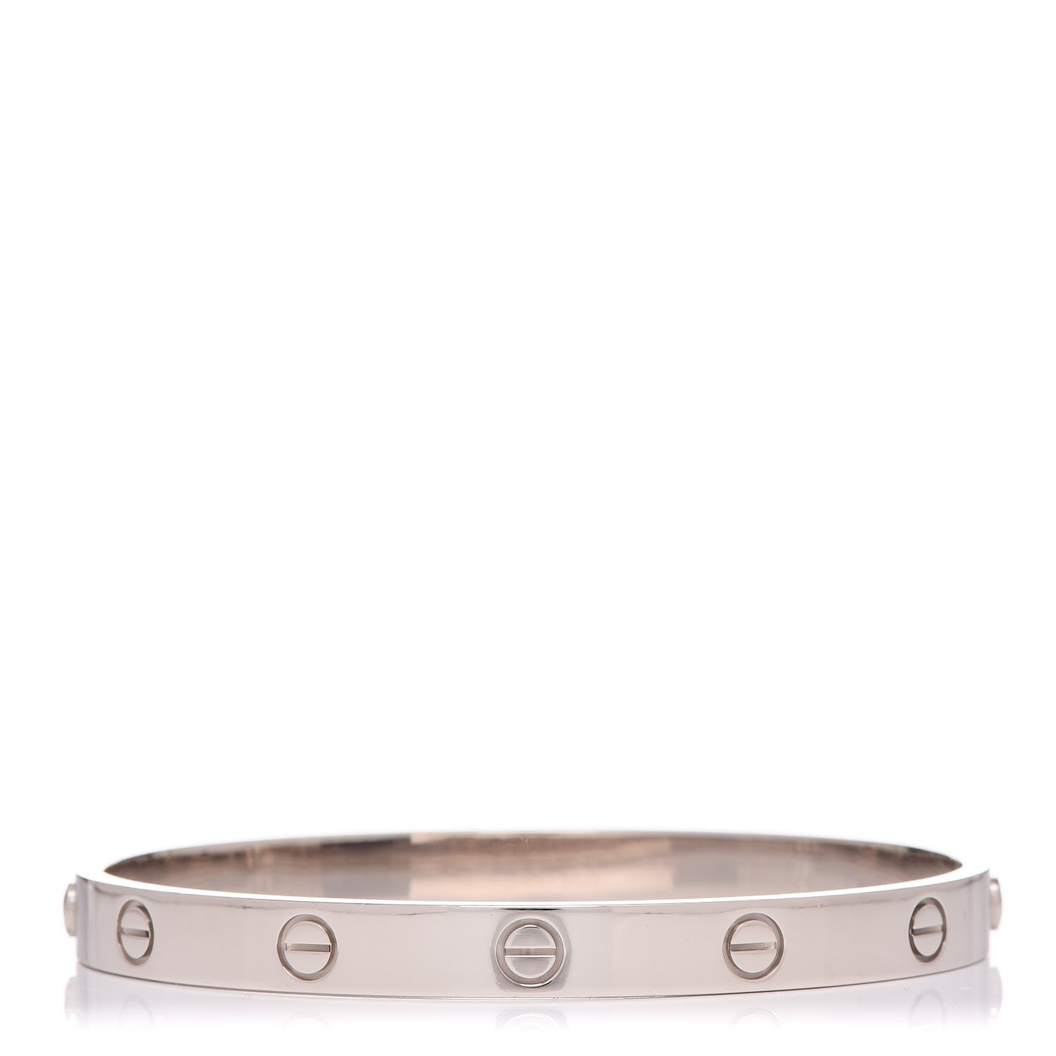 Cartier 18K White Gold LOVE Bracelet 18 1 of 8