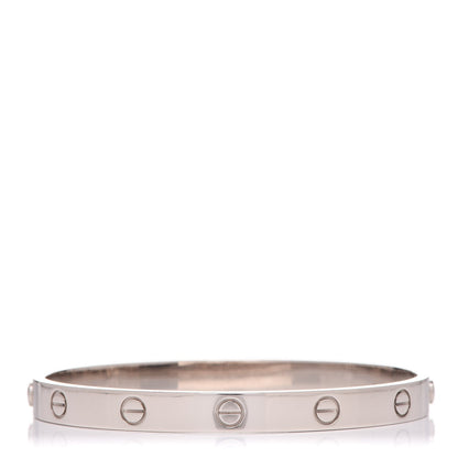 Cartier 18K White Gold LOVE Bracelet 18 1 of 8