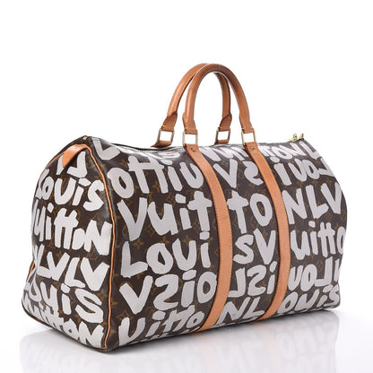 Louis Vuitton Graffiti Keepall 50 Silver 3 of 10