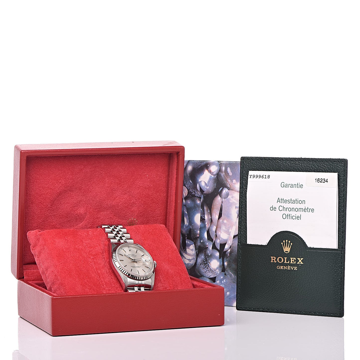 Stainless Steel 18K White Gold 36mm Oyster Perpetual Datejust Watch Silver 16243