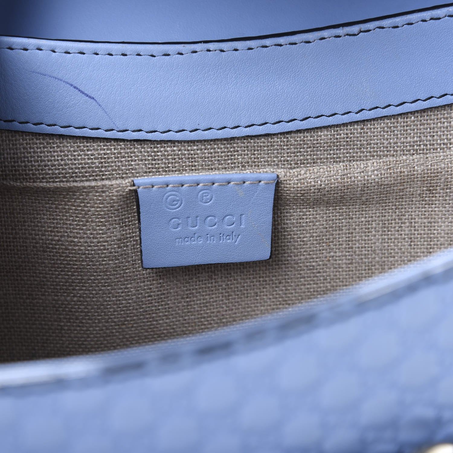 Gucci Microguccissima Medium Emily Chain Shoulder Bag Mineral Blue 6 of 13