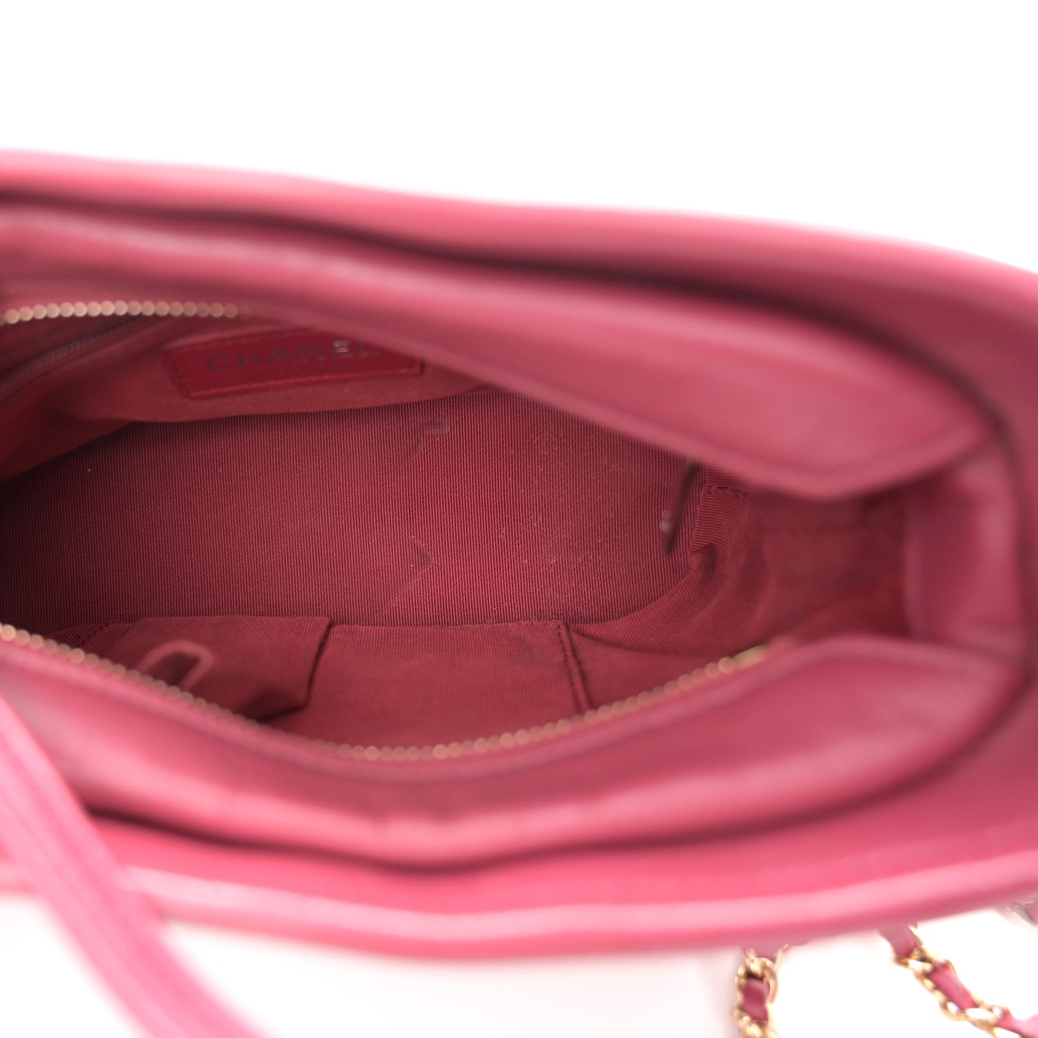 Chanel Aged Calfskin Quilted Small Gabrielle Hobo Dark Pink 5 of 11