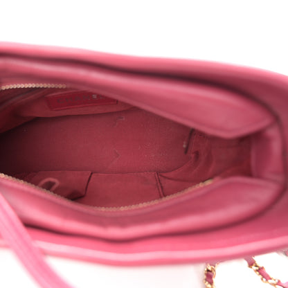 Chanel Aged Calfskin Quilted Small Gabrielle Hobo Dark Pink 5 of 11