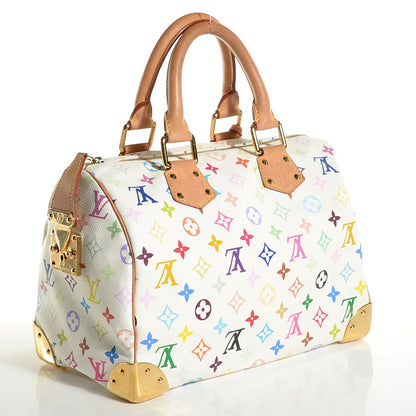Louis Vuitton Monogram Multicolor Speedy 30 White 2 of 6