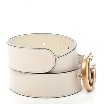 Gucci Calfskin Double G 40mm Belt 85 34 Mystic White 4 of 6