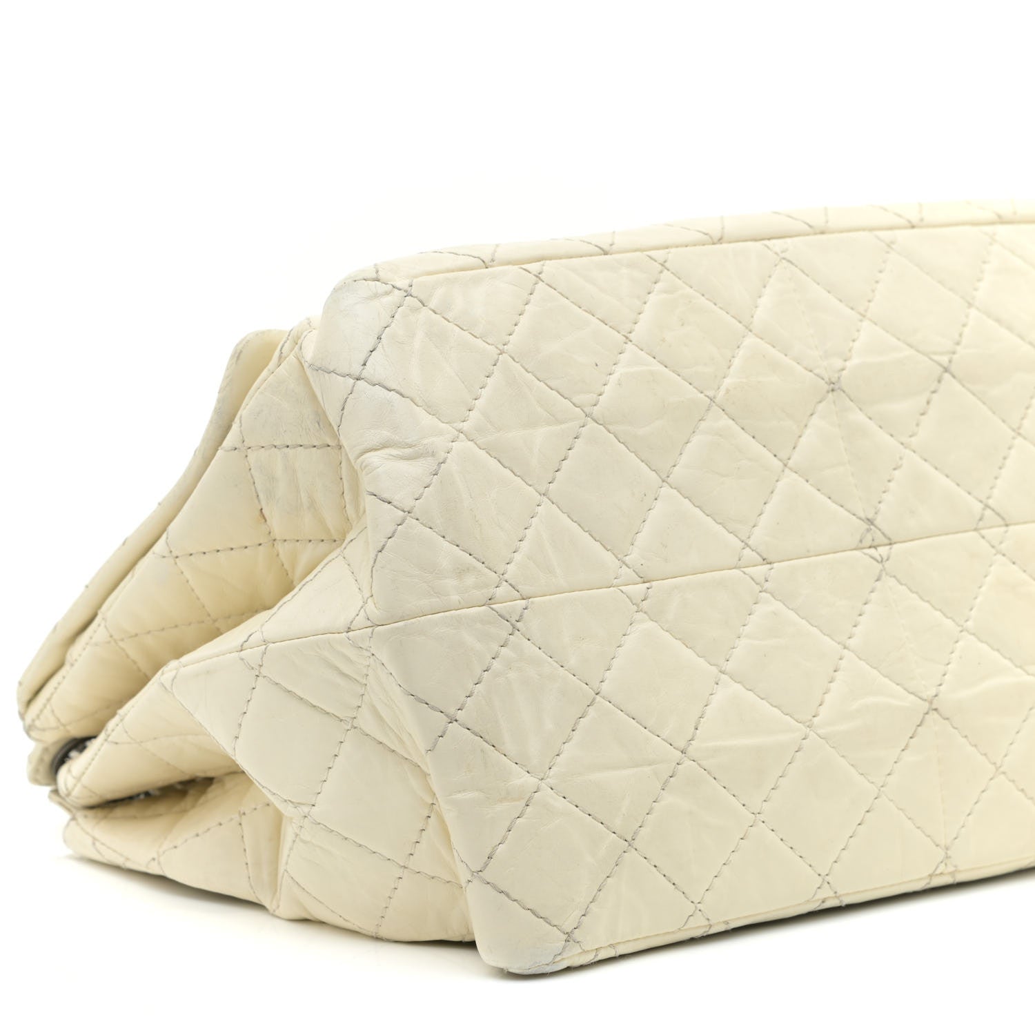 Chanel Aged Calfskin Quilted Reissue 2.55 Accordion Flap White 6 of 18