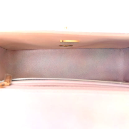 Chanel Lambskin Quilted Ombre Mini Top Handle Rectangular Flap Pink Multicolor 5 of 12