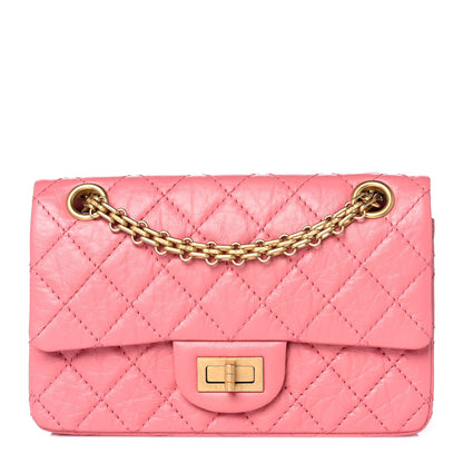 Chanel Aged Calfskin Quilted 2.55 Reissue Mini Flap Pink 1 of 9