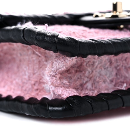 Chanel Tweed Braided Calfskin Mini My Own Frame Flap Pink Black 8 of 11