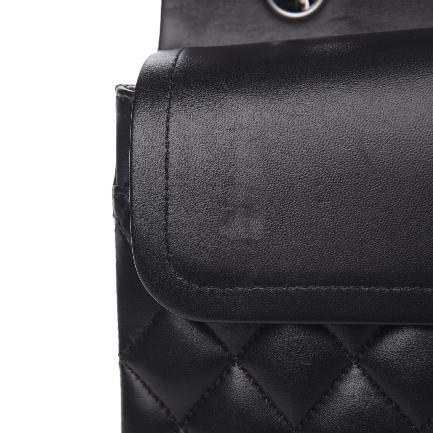 Chanel Lambskin Quilted Medium Double Flap Black 12 of 14