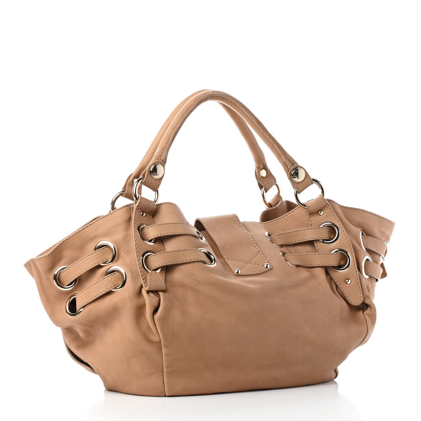 Calfskin Shoulder Bag Beige