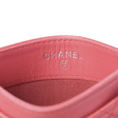 Chanel Caviar Quilted Card Holder Pink 5 of 9