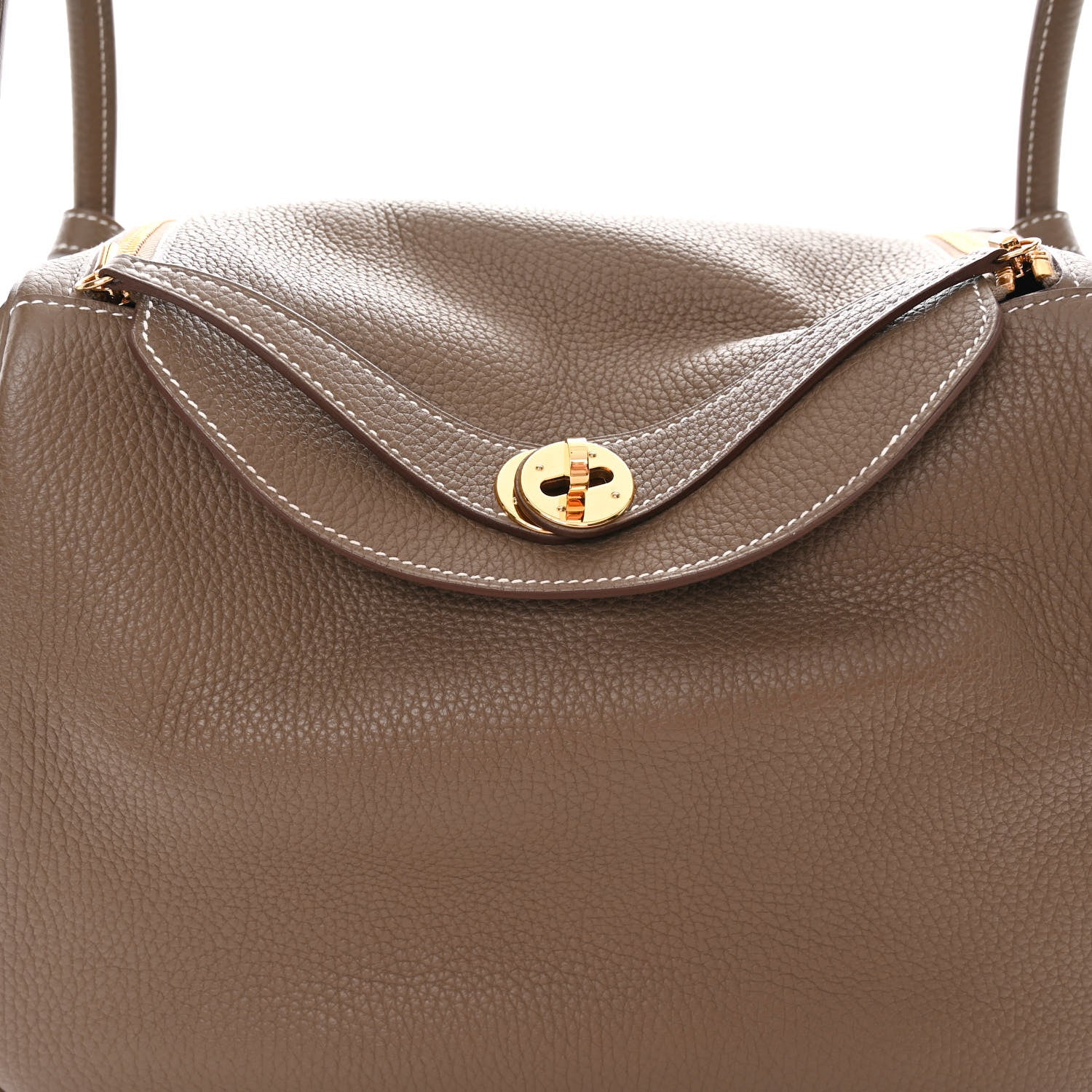 Hermes Taurillon Clemence Lindy 30 Etoupe 7 of 10