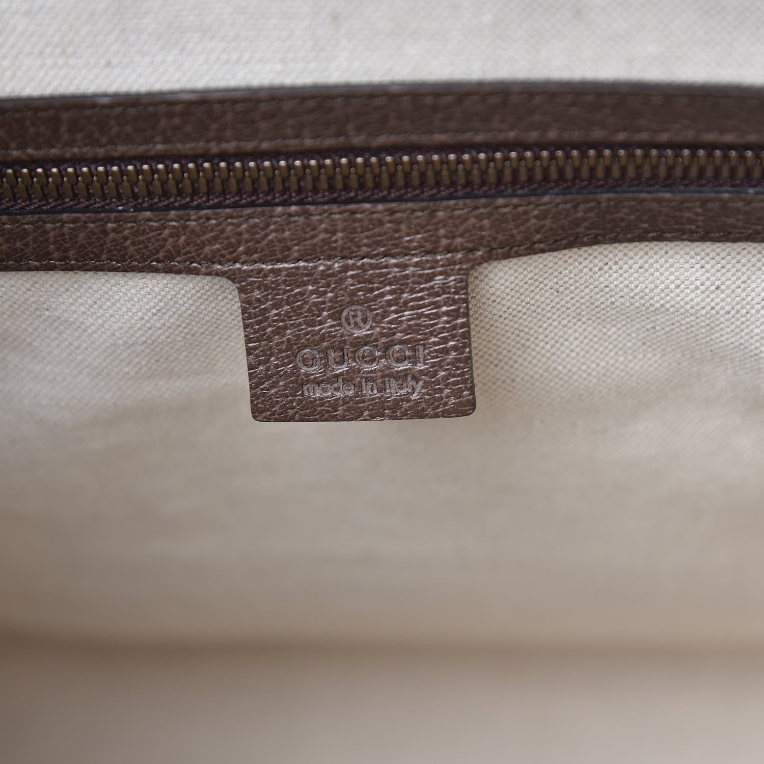 Gucci GG Supreme Monogram Textured Calfskin Web Medium Ophidia Slip Handle Tote Beige Ebony New Acero 6 of 9