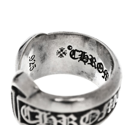 Chrome Hearts Sterling Silver Small Scroll Label Ring 53 6.25 4 of 6