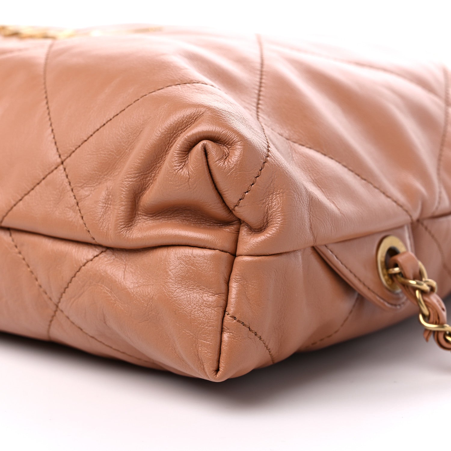Chanel Shiny Calfskin Quilted Chanel 22 Backpack Camel 9 of 9